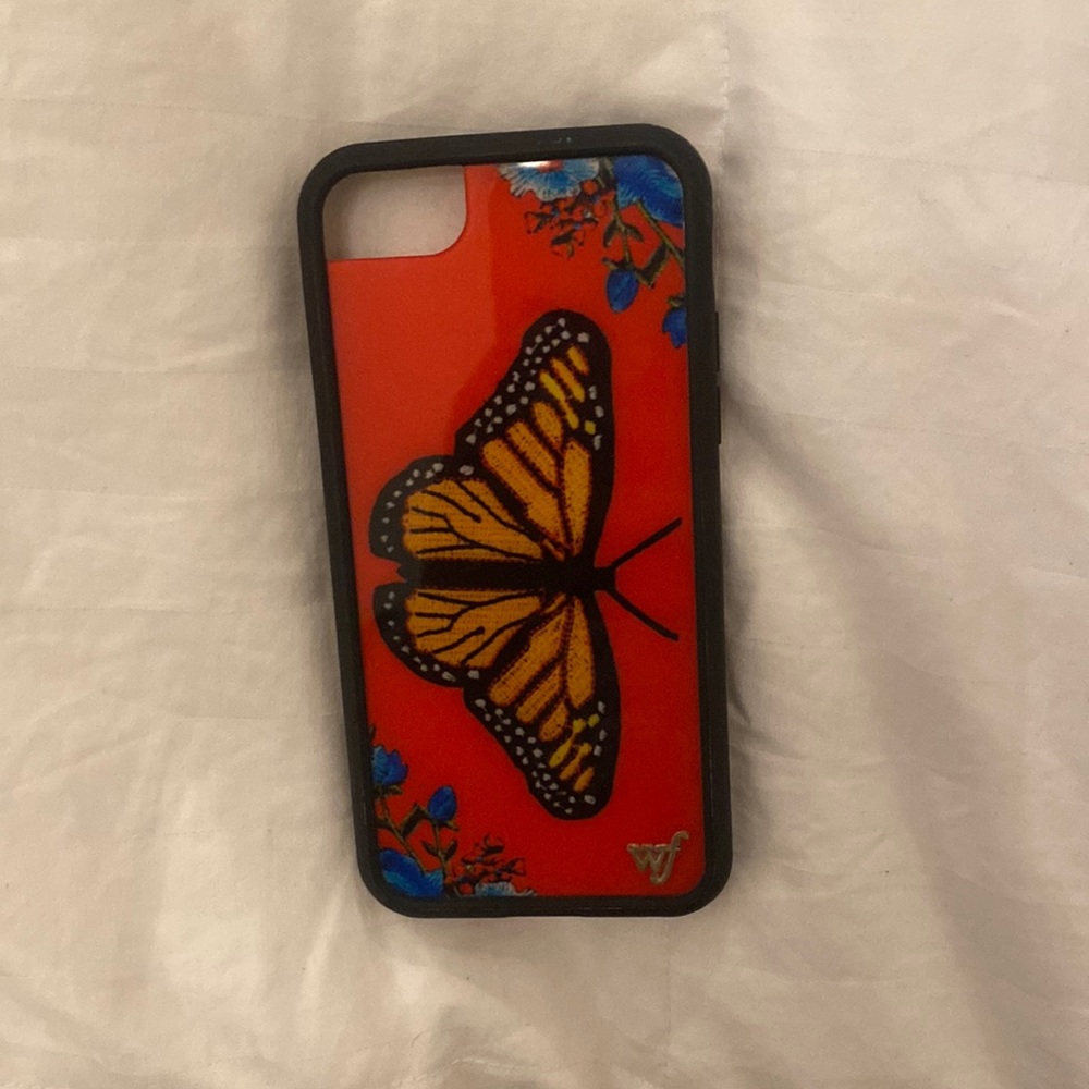 Red phone case wildflower iphone 7